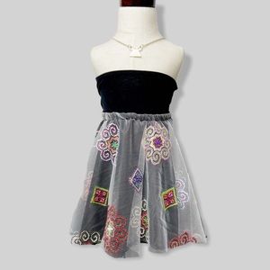 Hmong White Mesh Skirt WITH Matching Scrunchies